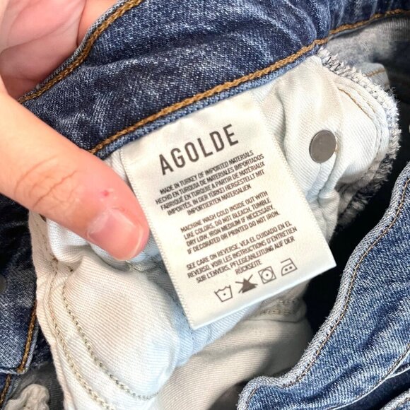Agolde Wilder High Rise Ankle Straight Leg Jeans in Hype Dark Wash Size 28 - Picture 5 of 8